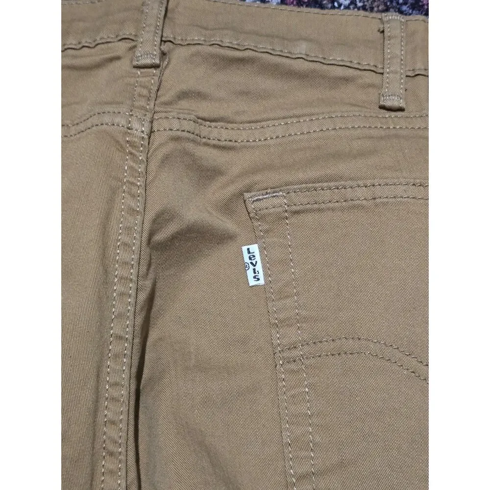 Levi’s 505 Regular Fit Jeans Mens 38x29 Tan / Khaki Straight Color Denim